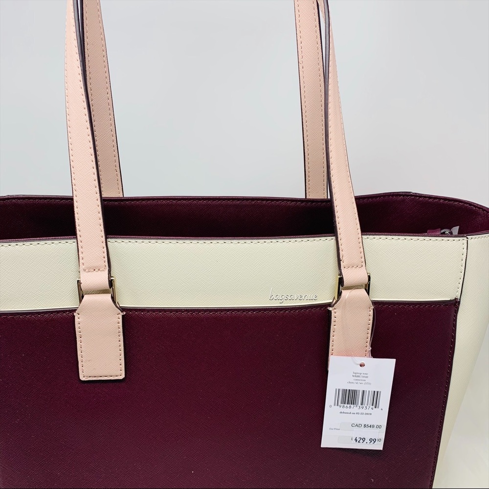 Kate spade Cameron laptop tote in cherrywood red - Picture 7 of 8